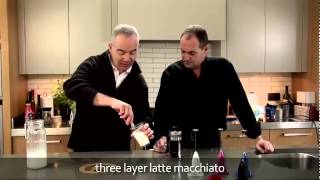 aerolatte  milk frother makes three layer caffè latte macchiato [upl. by Curtice]