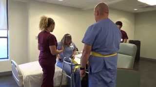 Physical Therapy Transfer Training  How To Transfer From Wheelchair To Bed [upl. by Reace]