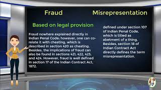 What is Difference Between Fraud amp Misrepresentation [upl. by Eimot354]