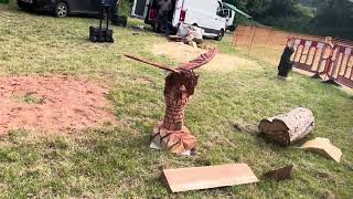 A fabulous range of wooden sculpture at Caerleon festival 2024 [upl. by Enitsed]