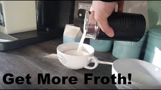 How to Get More Froth from Your Nespresso Coffee Aeroccino  Nespresso tips and help [upl. by Notniuqal248]