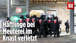 Gefängnismeuterei Polizei stürmt Knast in Thüringen  JVA Untermaßfeld [upl. by Sifan919]